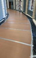 Protecting the existing terrazzo floors