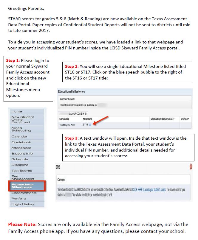 Parent Access for SSI Scores 041917