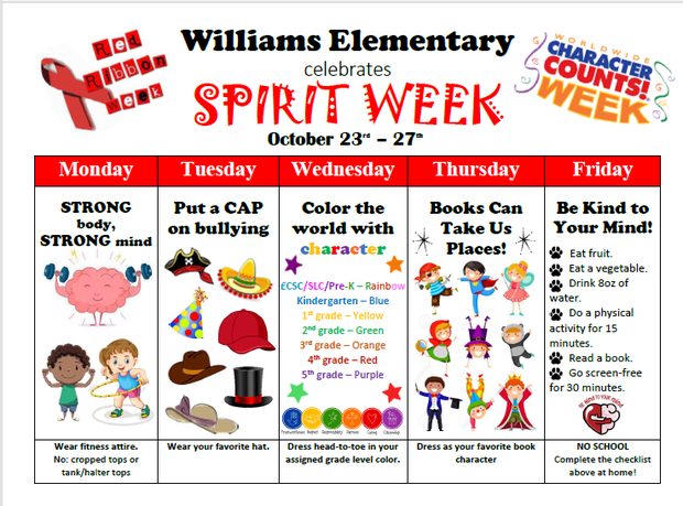 Red Ribbon Spirit Week